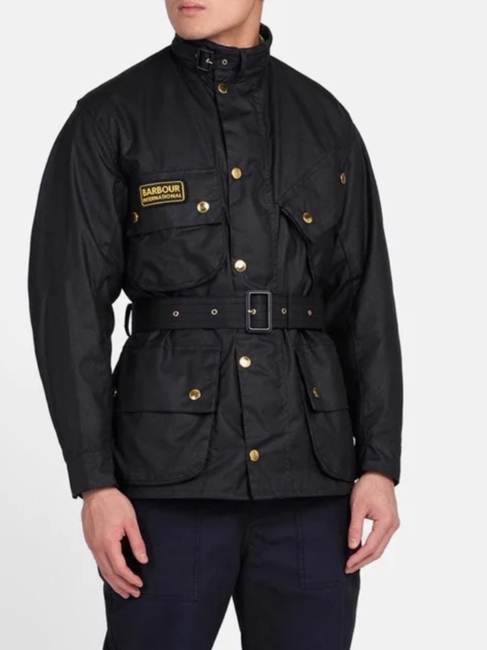 Barbour International Original Waxed Jacket Size 34